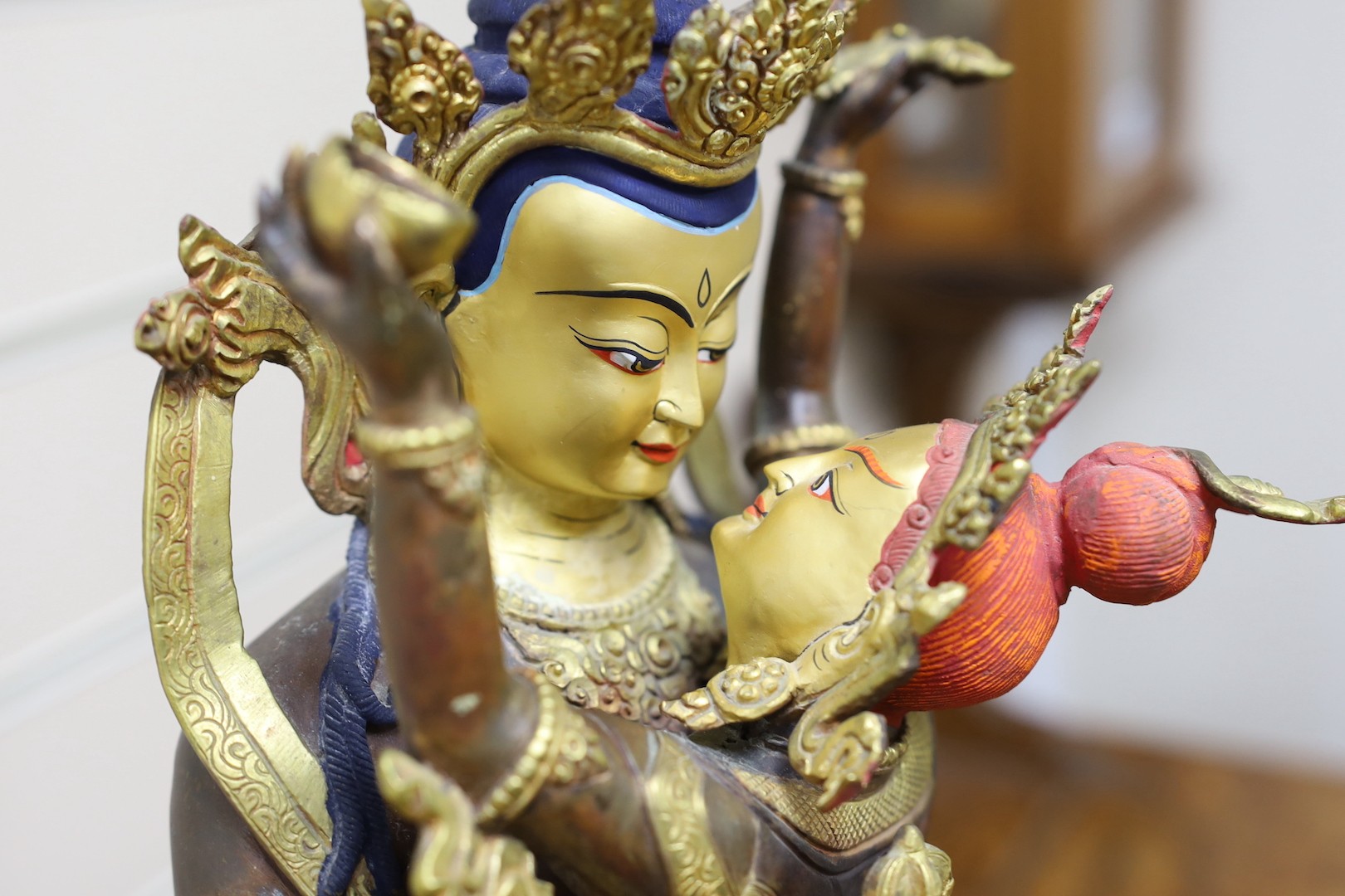 An Indian bronze buddha